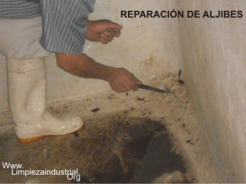 Reparacion de filtraciones de agua en aljibes industriales cisternas de cemento mamposteria concreto diagnostico revision